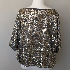 Gold and Silver Sequin Blouse